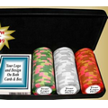 Ultra Compact Travel Poker Set W/ Custom Chips (1 Side) & Card Deck